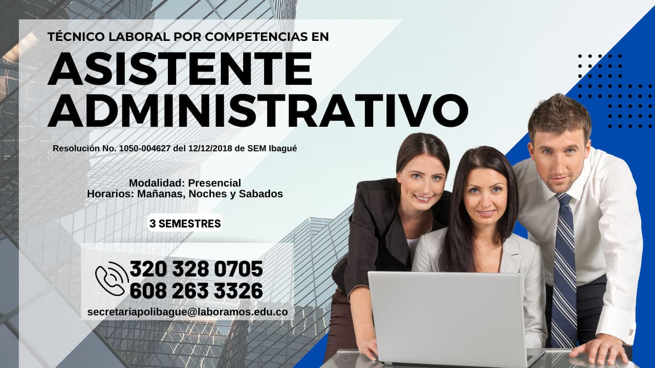 Técnico laboral por competencias en Asistente Administrativo