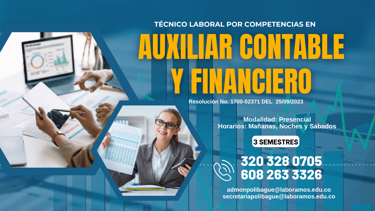 Técnico laboral por competencias en Auxiliar Contable y Financiero